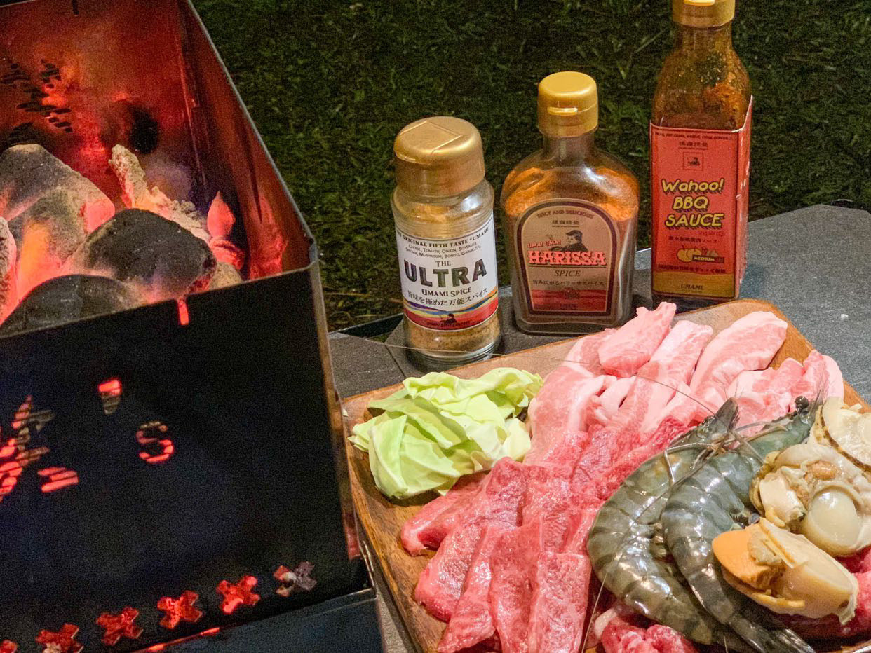 【UMAMI ３兄弟】「THE ULTRA UMAMI SPICE」「Wahoo! BBQ SAUCE」「UMA! UMA! HARISSA」 合計3本セット